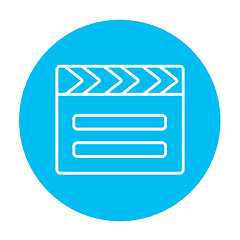 Image showing Clapboard line icon.