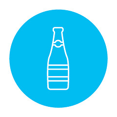 Image showing Glass bottle line icon.