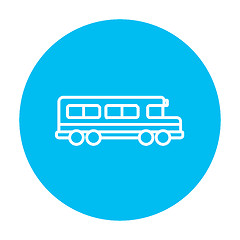 Image showing School bus line icon.