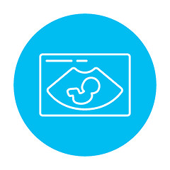 Image showing Fetal ultrasound line icon.