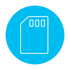 Image showing Sim card line icon.