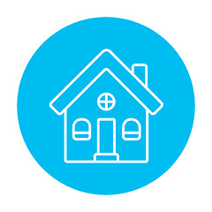 Image showing Detached house line icon.