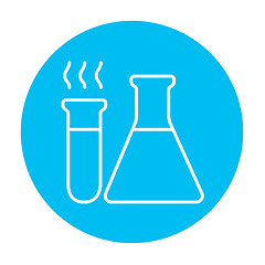 Image showing Laboratory equipment line icon.