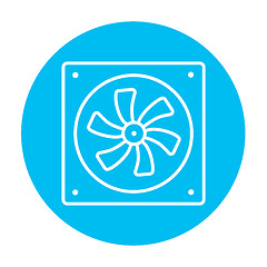 Image showing Computer cooler line icon.