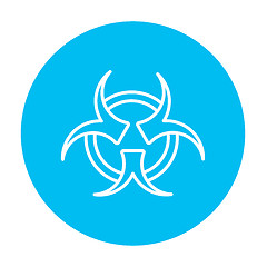 Image showing Bio hazard sign line icon.