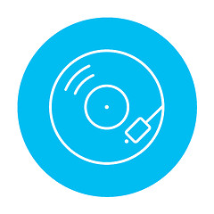 Image showing Turntable line icon.