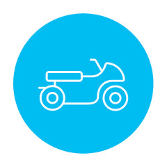 Image showing Motorcycle line icon.