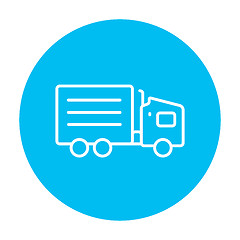 Image showing Delivery truck line icon.