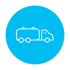 Image showing Truck liquid cargo line icon.