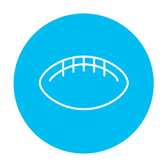 Image showing Rugby football ball line icon.