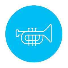 Image showing Trumpet line icon.