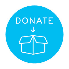 Image showing Donation box line icon.