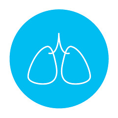 Image showing Lungs line icon.