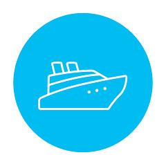 Image showing Cruise ship line icon.