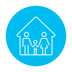 Image showing Family house line icon.