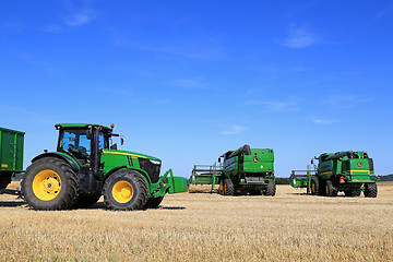 Image showing John Deere Agricultural Equipment on Field
