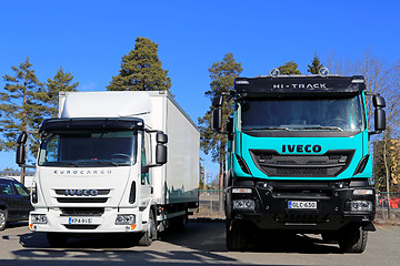 Image showing Iveco Euro 6 Trucks on a Yard