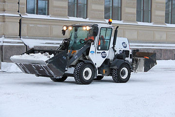 Image showing Snow Removal Tractor in City