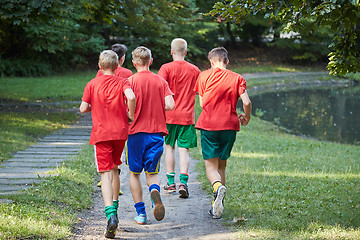 Image showing Boys running in park