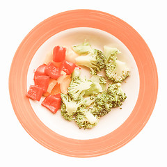 Image showing Retro looking Vegetable food