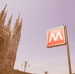 Image showing  Subway sign vintage