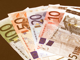 Image showing  Euro note vintage