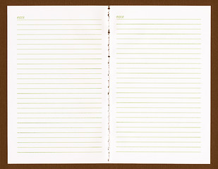 Image showing  Blank notebook page vintage