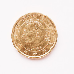 Image showing  Belgian 20 cent coin vintage