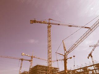 Image showing  Construction crane vintage