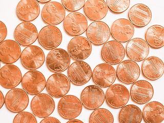 Image showing  Dollar coins 1 cent vintage