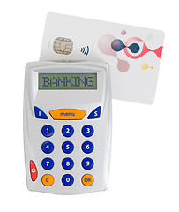 Image showing Card reader for reading a bank card