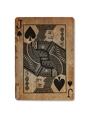 Image showing Very old playing card, XXXX