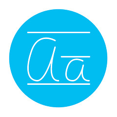 Image showing Cursive letter a line icon.