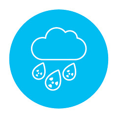 Image showing Radioactive cloud and rain line icon.