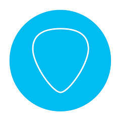 Image showing Guitar pick line icon.