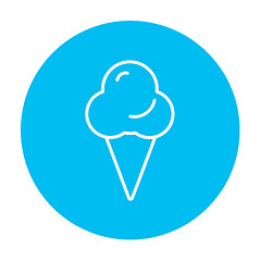 Image showing Ice cream line icon.