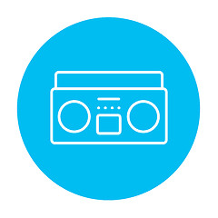 Image showing Radio cassette player line icon.