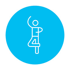 Image showing Male figure skater line icon.