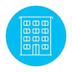 Image showing Residential building line icon.