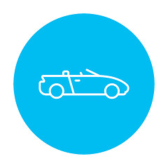 Image showing Convertible car line icon.