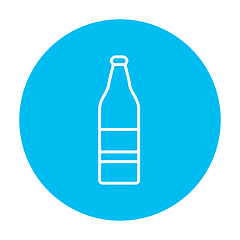 Image showing Glass bottle line icon.