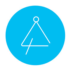 Image showing Triangle line icon.