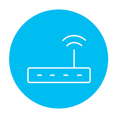 Image showing Wireless router line icon.