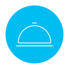 Image showing Restaurant cloche line icon.