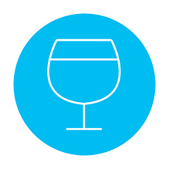 Image showing Glass of wine line icon.