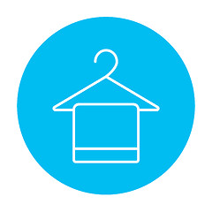 Image showing Towel on hanger line icon.