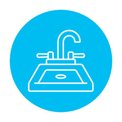 Image showing Sink line icon.