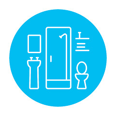 Image showing Bathroom line icon.