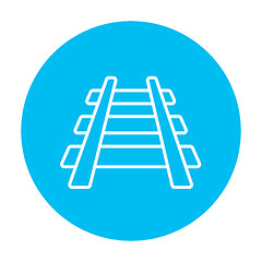 Image showing Railway track line icon.