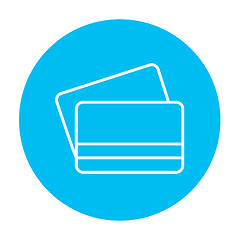 Image showing Credit cards line icon.